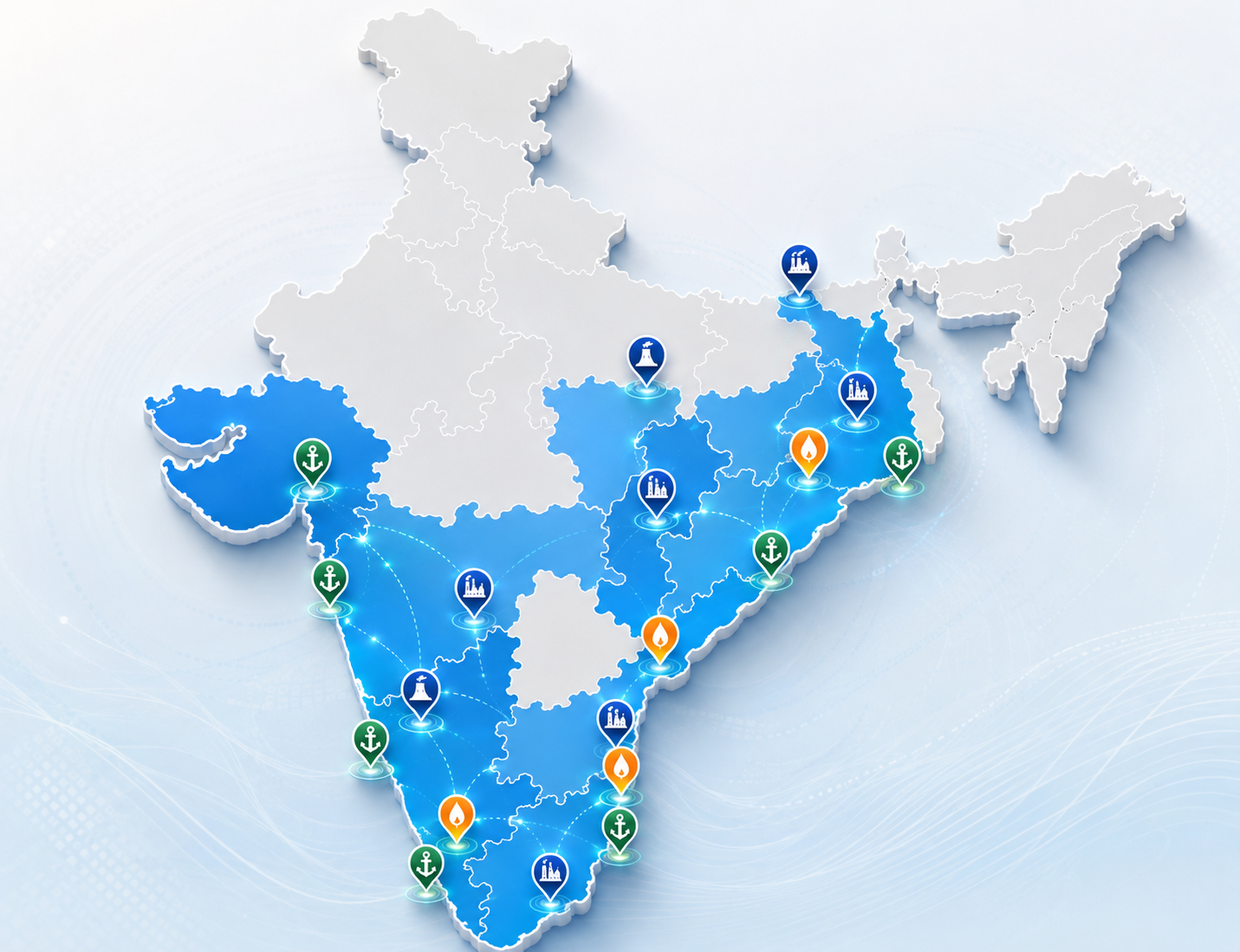ARNI Engineering India Operations Map